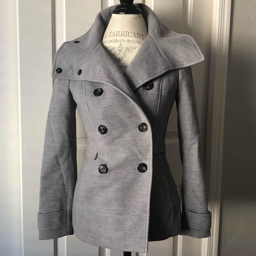Grey Wool Pea Coat